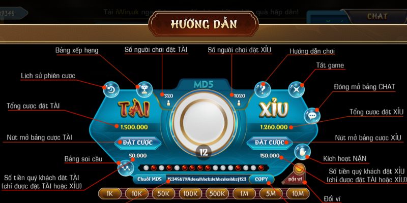 Luật chơi game Tài Xỉu MD5 cơ bản người mới cần ghi nhớ